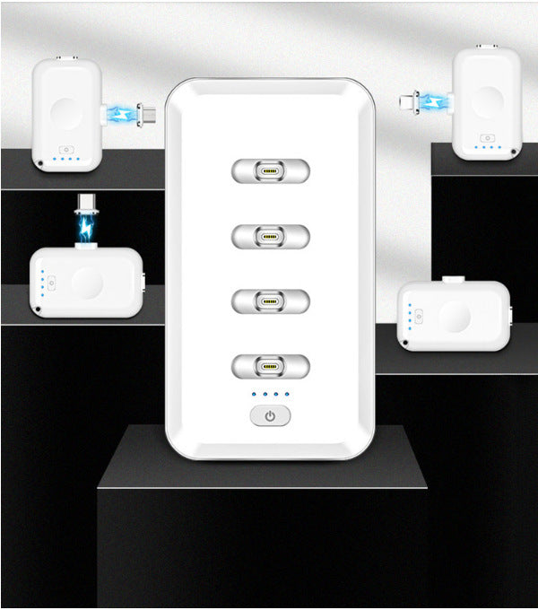 HKM-026195 Magnetic Charging Mini Capsule Power Bank with LED Flashlight - 8000mAh Capacity