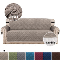 HKM-026195 Non-Slip Ultra-Soft Velvet Plush Sofa Cushion with Solid Backing for Living Room and Bedroom