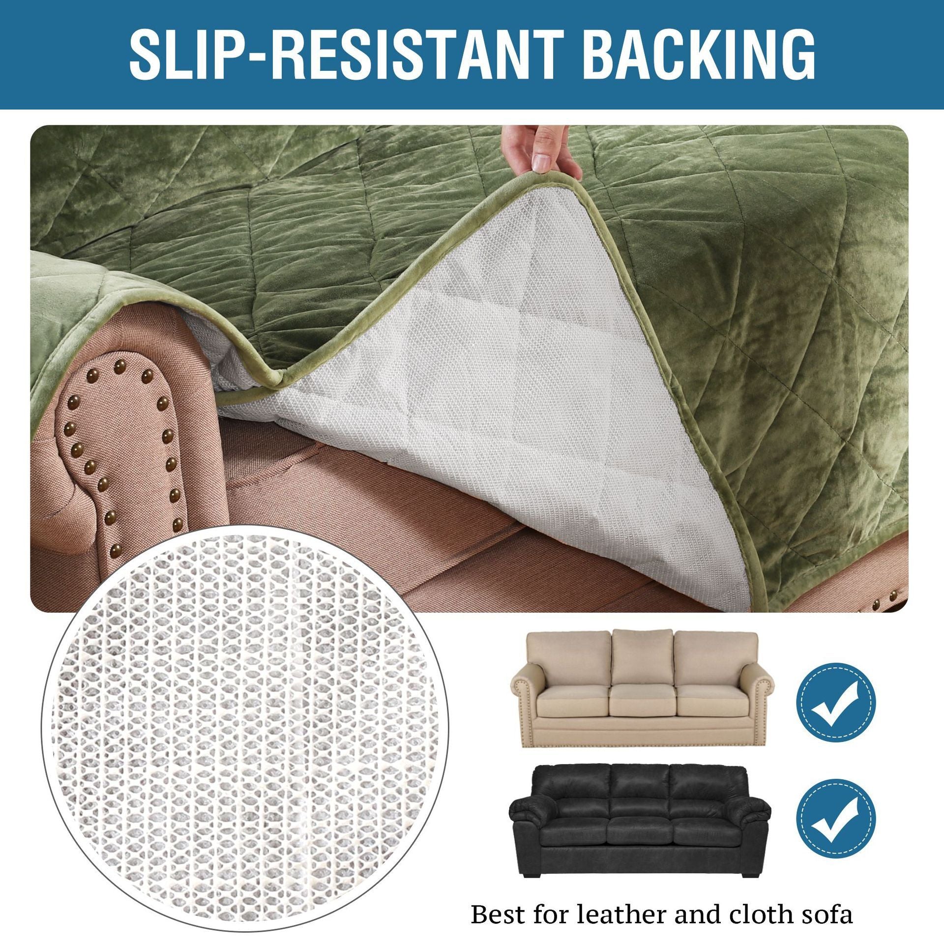 HKM-026195 Non-Slip Ultra-Soft Velvet Plush Sofa Cushion with Solid Backing for Living Room and Bedroom