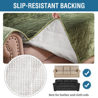 HKM-026195 Non-Slip Ultra-Soft Velvet Plush Sofa Cushion with Solid Backing for Living Room and Bedroom