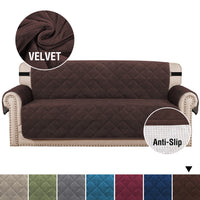 HKM-026195 Non-Slip Ultra-Soft Velvet Plush Sofa Cushion with Solid Backing for Living Room and Bedroom