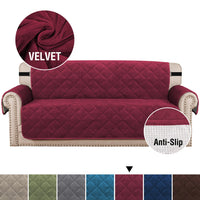 HKM-026195 Non-Slip Ultra-Soft Velvet Plush Sofa Cushion with Solid Backing for Living Room and Bedroom