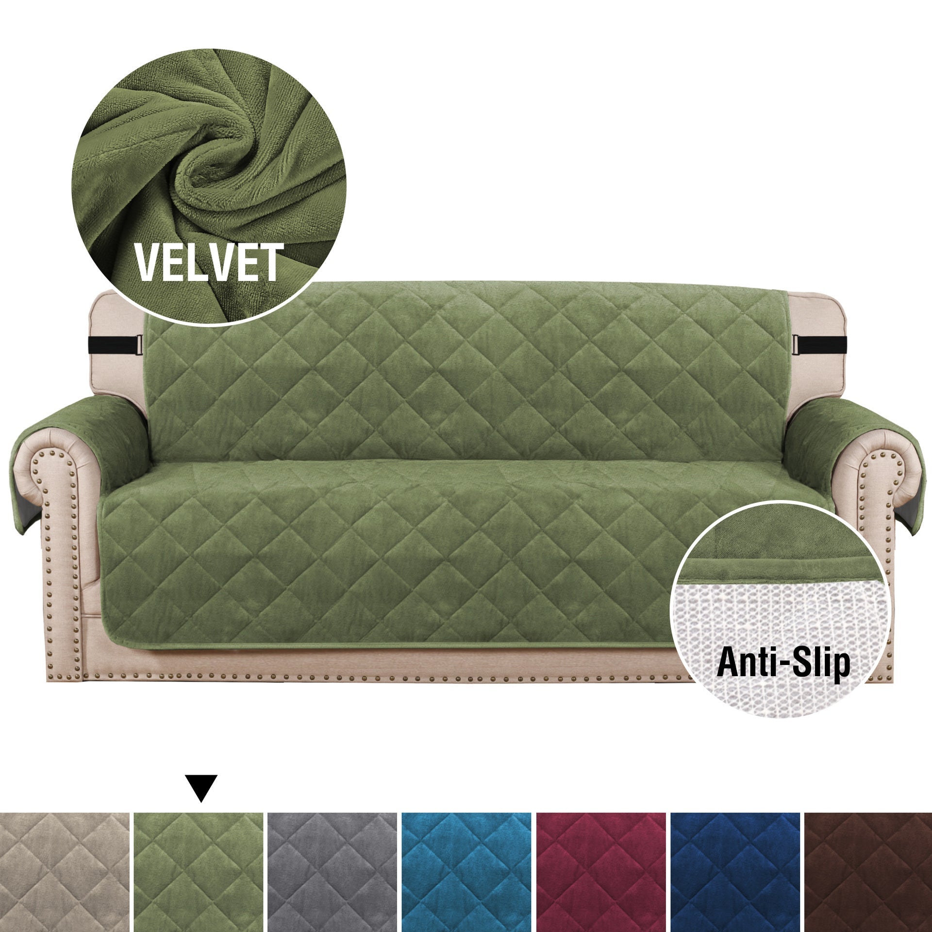 HKM-026195 Non-Slip Ultra-Soft Velvet Plush Sofa Cushion with Solid Backing for Living Room and Bedroom