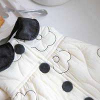 HKM-026387 Fleece-Lined Cotton Dog Jacket for Autumn & Winter in Apricot, Sizes 2XS to 3XL