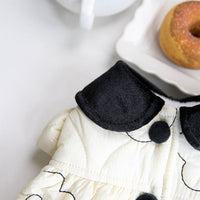 HKM-026387 Fleece-Lined Cotton Dog Jacket for Autumn & Winter in Apricot, Sizes 2XS to 3XL