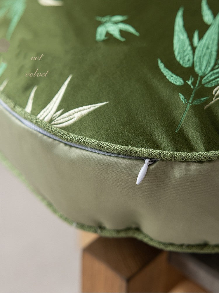 HKM-026771 Bamboo Leaf Gourd Pillow for Living Room, 35x50x7 cm, Plant and Flower Design