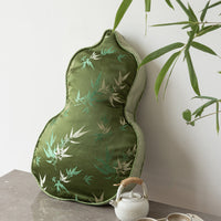 HKM-026771 Bamboo Leaf Gourd Pillow for Living Room, 35x50x7 cm, Plant and Flower Design