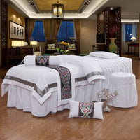 HKM-026771 Four-Piece Solid Color Polyester Fiber Bedspread Set