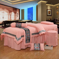 HKM-026771 Four-Piece Solid Color Polyester Fiber Bedspread Set
