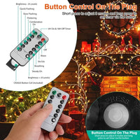 HKM-026771 Lighted Birch Garland 7.87FT with 144 LED String Lights, 8 Modes, Timer, and IP45 Waterproof for Home Decor