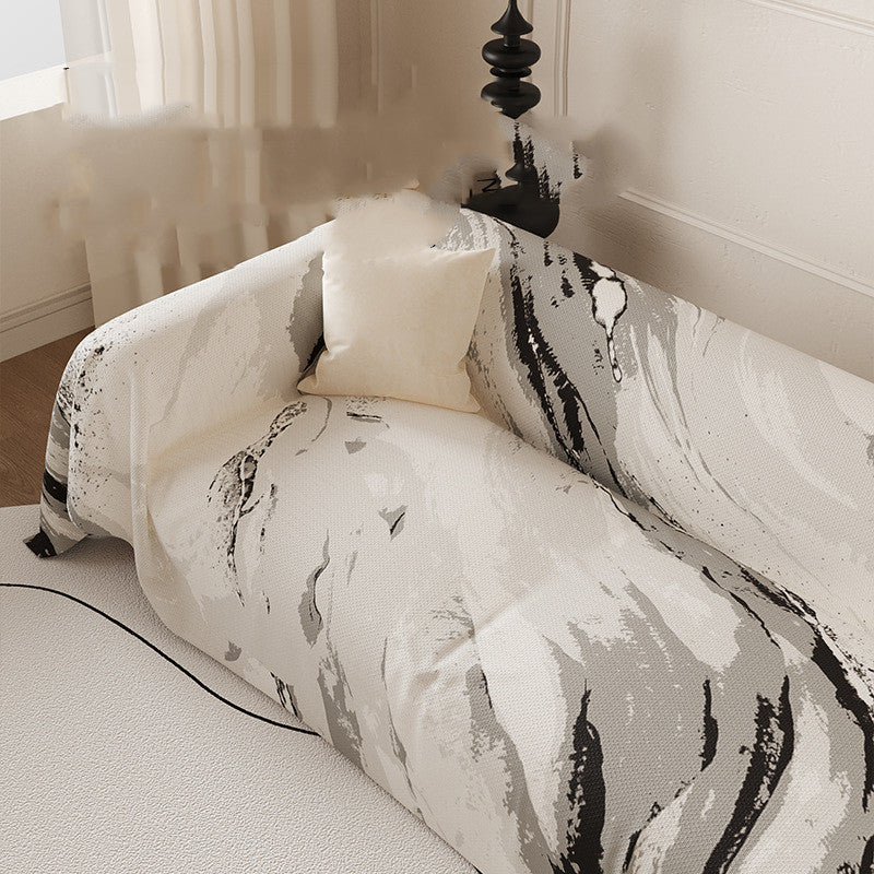 HKM-026963 Abstract Painting Non-Slip Sofa Cover - Wear-Resistant Fabric, Multiple Sizes Available