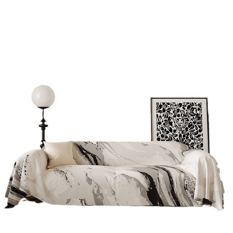 HKM-026963 Abstract Painting Non-Slip Sofa Cover - Wear-Resistant Fabric, Multiple Sizes Available