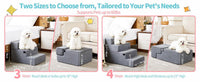 HKM-026963 Four-Step Non-Slip Foam Dog Ramp for Easy Indoor Access - Ideal for Small and Medium Pets