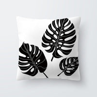 HKM-027027 Scandinavian Style Geometric Abstract Black Series Polyester Pillowcase 45x45cm