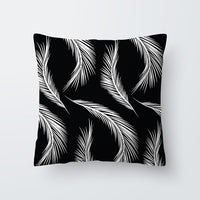 HKM-027027 Scandinavian Style Geometric Abstract Black Series Polyester Pillowcase 45x45cm