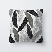 HKM-027027 Scandinavian Style Geometric Abstract Black Series Polyester Pillowcase 45x45cm