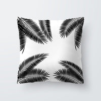 HKM-027027 Scandinavian Style Geometric Abstract Black Series Polyester Pillowcase 45x45cm