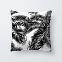 HKM-027027 Scandinavian Style Geometric Abstract Black Series Polyester Pillowcase 45x45cm