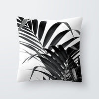 HKM-027027 Scandinavian Style Geometric Abstract Black Series Polyester Pillowcase 45x45cm
