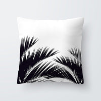 HKM-027027 Scandinavian Style Geometric Abstract Black Series Polyester Pillowcase 45x45cm