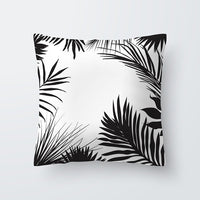 HKM-027027 Scandinavian Style Geometric Abstract Black Series Polyester Pillowcase 45x45cm