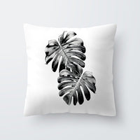 HKM-027027 Scandinavian Style Geometric Abstract Black Series Polyester Pillowcase 45x45cm