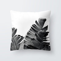 HKM-027027 Scandinavian Style Geometric Abstract Black Series Polyester Pillowcase 45x45cm