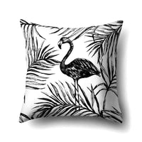 HKM-027027 Scandinavian Style Geometric Abstract Black Series Polyester Pillowcase 45x45cm