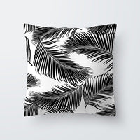 HKM-027027 Scandinavian Style Geometric Abstract Black Series Polyester Pillowcase 45x45cm
