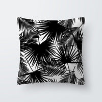 HKM-027027 Scandinavian Style Geometric Abstract Black Series Polyester Pillowcase 45x45cm