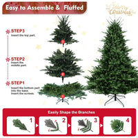 HKM-027091 PE and PVC Mixed Christmas Tree - Available in Various Heights from 5ft to 9ft