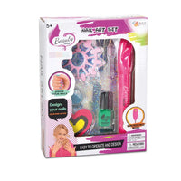HKM-027219 DIY Nail Art Cosmetic Play Set for Kids with Dryer Nail Pen - Pretend Manicure Toy for Ages 5 and Up