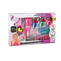 HKM-027219 DIY Nail Art Cosmetic Play Set for Kids with Dryer Nail Pen - Pretend Manicure Toy for Ages 5 and Up