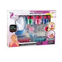 HKM-027219 DIY Nail Art Cosmetic Play Set for Kids with Dryer Nail Pen - Pretend Manicure Toy for Ages 5 and Up