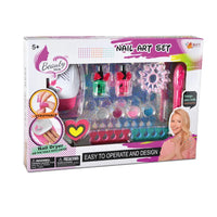 HKM-027219 DIY Nail Art Cosmetic Play Set for Kids with Dryer Nail Pen - Pretend Manicure Toy for Ages 5 and Up