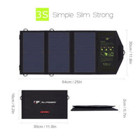 HKM-027219 Portable Dual USB Solar Phone Charger for Smartphones, Compatible with iPhone and Samsung, 21W Output