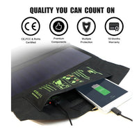 HKM-027219 Portable Dual USB Solar Phone Charger for Smartphones, Compatible with iPhone and Samsung, 21W Output