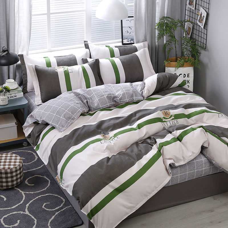 HKM-027283 Kids' Fun Designs Brushed Printing Four-Piece Polyester Bedding Set