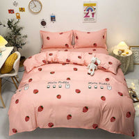 HKM-027283 Kids' Fun Designs Brushed Printing Four-Piece Polyester Bedding Set