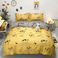 HKM-027283 Kids' Fun Designs Brushed Printing Four-Piece Polyester Bedding Set