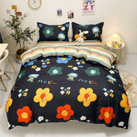 HKM-027283 Kids' Fun Designs Brushed Printing Four-Piece Polyester Bedding Set