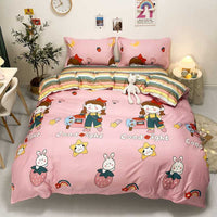 HKM-027283 Kids' Fun Designs Brushed Printing Four-Piece Polyester Bedding Set