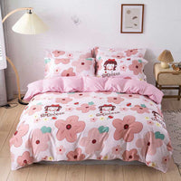 HKM-027283 Kids' Fun Designs Brushed Printing Four-Piece Polyester Bedding Set