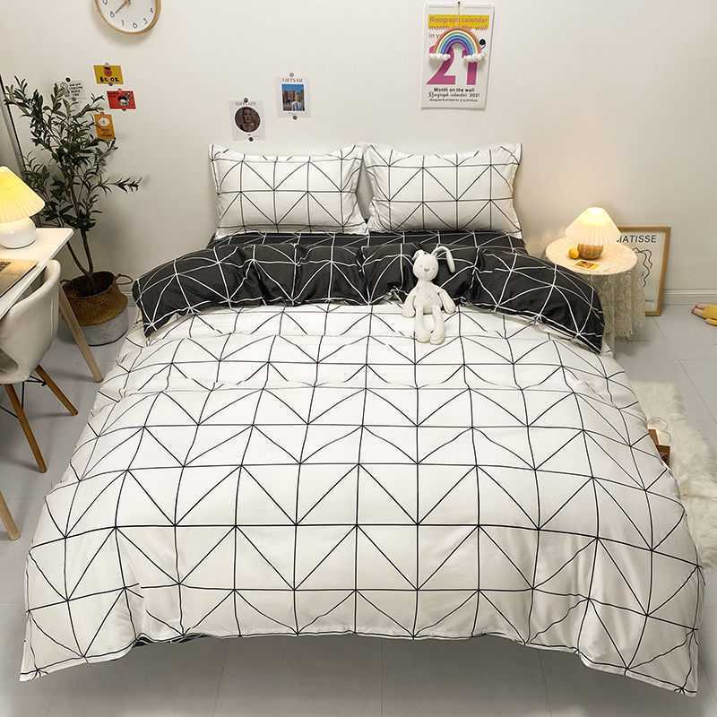 HKM-027283 Kids' Fun Designs Brushed Printing Four-Piece Polyester Bedding Set