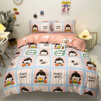 HKM-027283 Kids' Fun Designs Brushed Printing Four-Piece Polyester Bedding Set