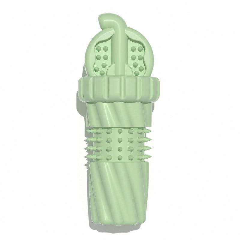 HKM-027411 Durable TPR Gnawing Toy for Dogs in Gentle Blue, Cherry Blossom Pink, and Avocado Green