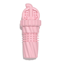 HKM-027411 Durable TPR Gnawing Toy for Dogs in Gentle Blue, Cherry Blossom Pink, and Avocado Green