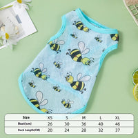 HKM-027539 Sunscreen Cool Vest for Cats - Lightweight Polyester Pet Clothing in Fun Colors