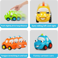 HKM-027923 Cartoon Friction Toy Vehicle for Toddlers - Colorful Push Car for Kids 0-7 Years