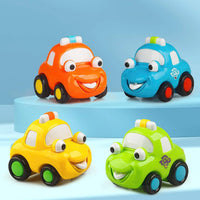 HKM-027923 Cartoon Friction Toy Vehicle for Toddlers - Colorful Push Car for Kids 0-7 Years